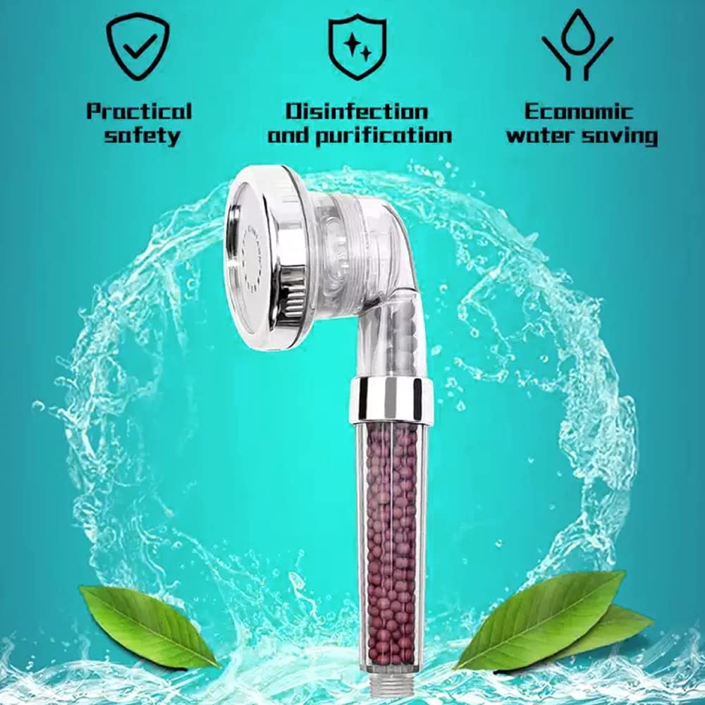 ZAP Exotic Handheld Shower set High Pressure Detachable Shower Head with Hand Spray & ON/OFF Pause Switch & 3 Spray Setting Showerhead with 1.5m Long Hose & Shower Stand wall Mounted (Filter Beads)