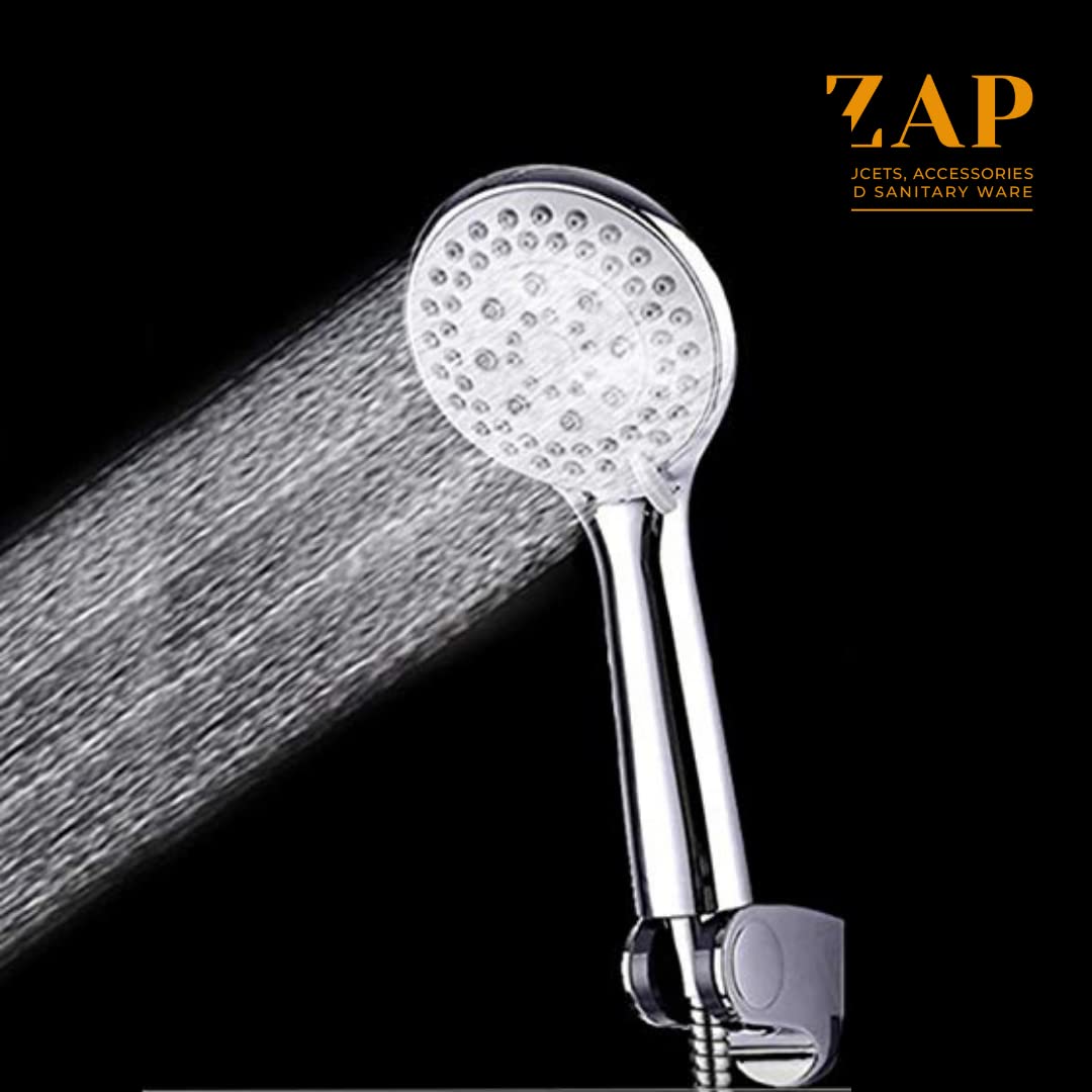 ZAP COMBO | HEXA ULTRA SQUARE 304 STAINLESS STEEL OVERHEAD SHOWER WITH ROD | SS 304 ABS SILICONE HAND SHOWER | HIGH-PRESSURE RAIN SHOWER | LEAK-PROOF | CHROME FINISH