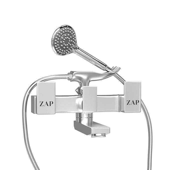 Skoda Brass 2-in-1 Wall Mixer Tap with Hand Shower