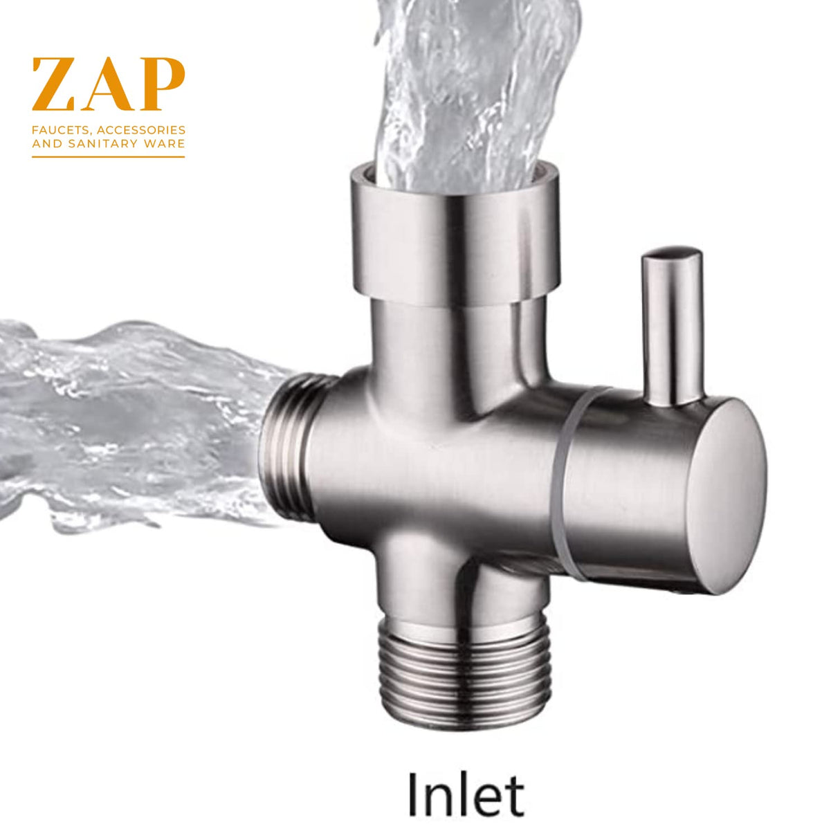 ING-12 3 IN 1 Angle Valve, 3-Way Shower Diverter with Valve for Bathroom and Kitchen