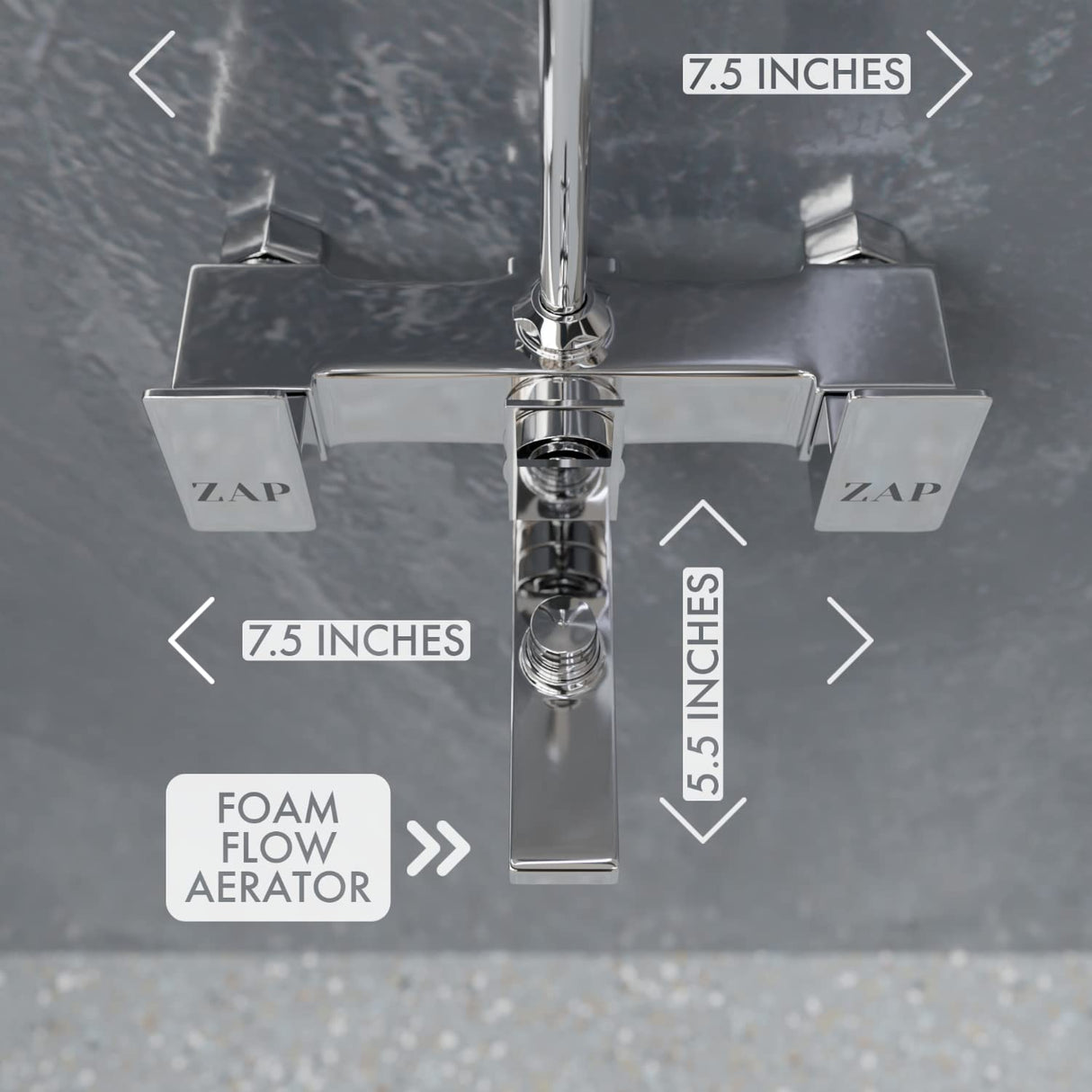SKODA Chrome 3-in-1 Brass Wall Mixer Shower Set