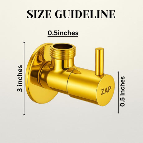 Elixir Angle Valve Gold Wall Mounted