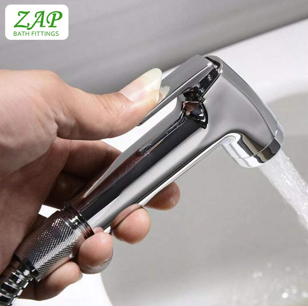 ZAP Deluxe ABS Health Handheld Shower | Chrome Finish Spray Hand Faucet Gun (1)
