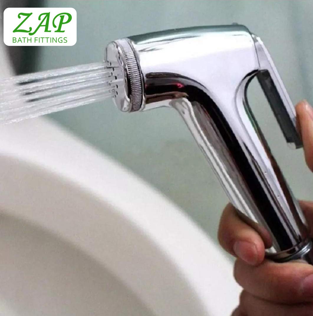 ZAP Deluxe ABS Health Handheld Shower | Chrome Finish Spray Hand Faucet Gun (1)