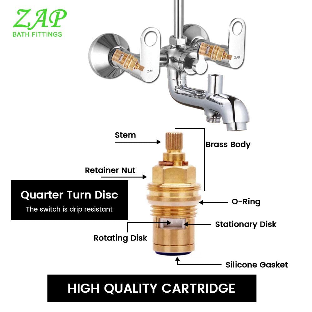 GEO 3-in-1 Brass Wall Mixer Set