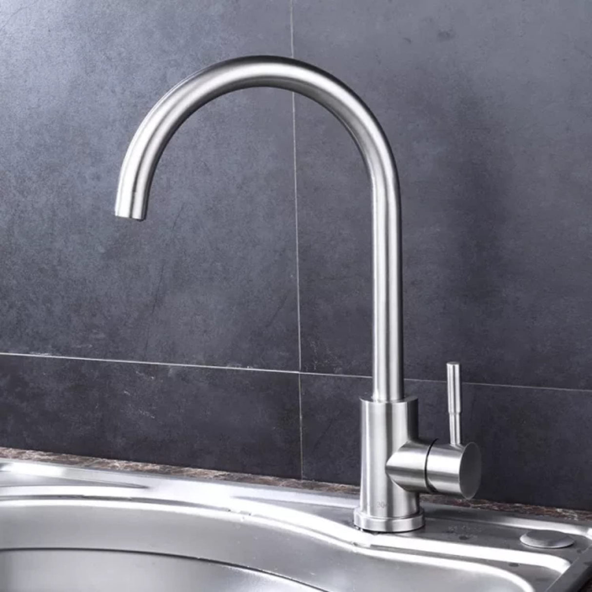 ZAP Bolt Series Stainless Steel Kitchen Faucet – Wall Mounted Sink Tap for Home & Bar Kitchens | Sleek Chrome Finish Water Tap | Ideal for Modular Kitchens