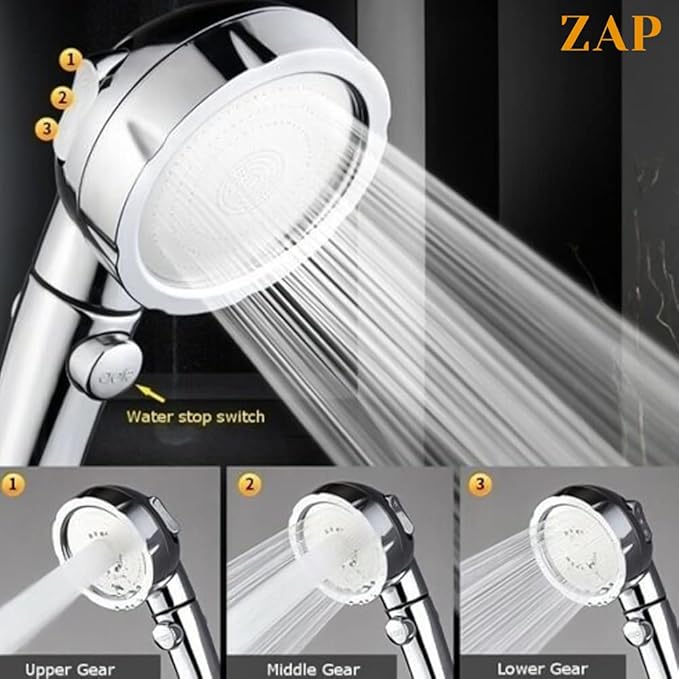 Exotic 3-Mode High-Pressure Hand Shower Set with Pause Switch