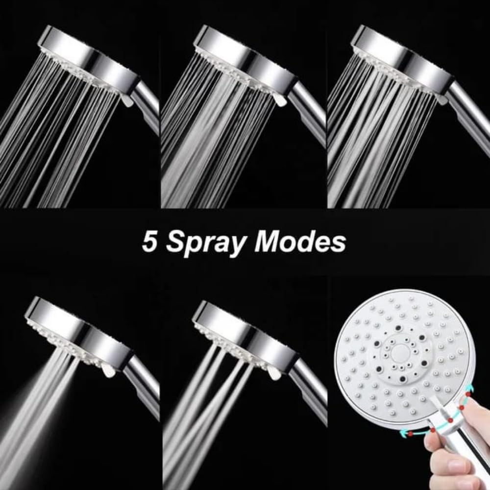 ZAP ULTRA SH 1388 OVERHEAD AND HAND SHOWER COMBO | DUAL SHOWER HEAD SET | MULTI-SPRAY SETTINGS | CHROME FINISH | SPA-LIKE RAIN SHOWER | EASY INSTALLATION