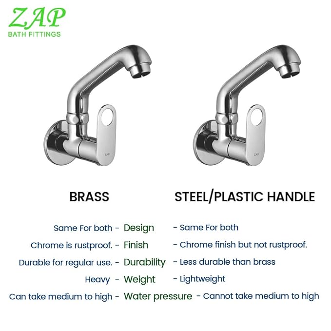 GEO Brass Sink Tap for Wash Basin & Sink – 17x3 Inch Disc Fitting