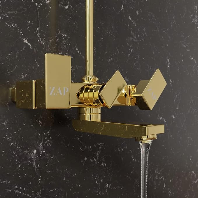 Skoda 2-in-1 Gold Plated Wall Mixer