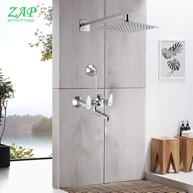 Brezza 2 in 1 Wall Mixer with Overhead Shower