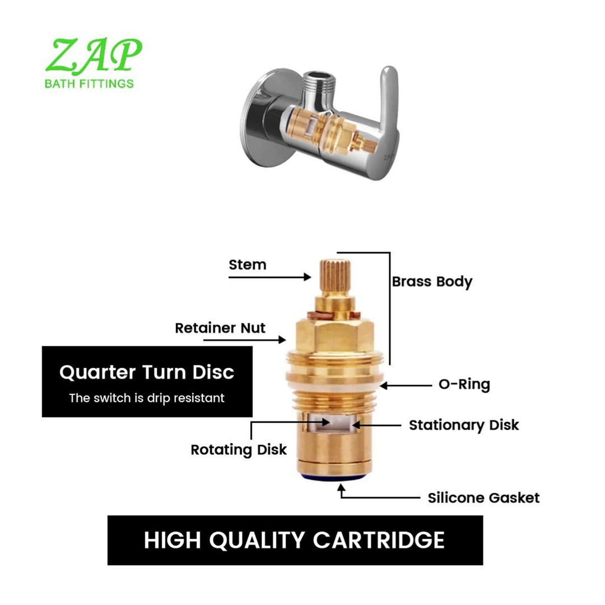 ZAP Ultra ZX1034 Health Faucet Handheld Toilet Jet Spray | ABS Bidet with Chrome Finish | 1.5m SS Hose, Angle Valve & Wall Hook | Multipurpose Spray Gun for Bathroom & Toilet