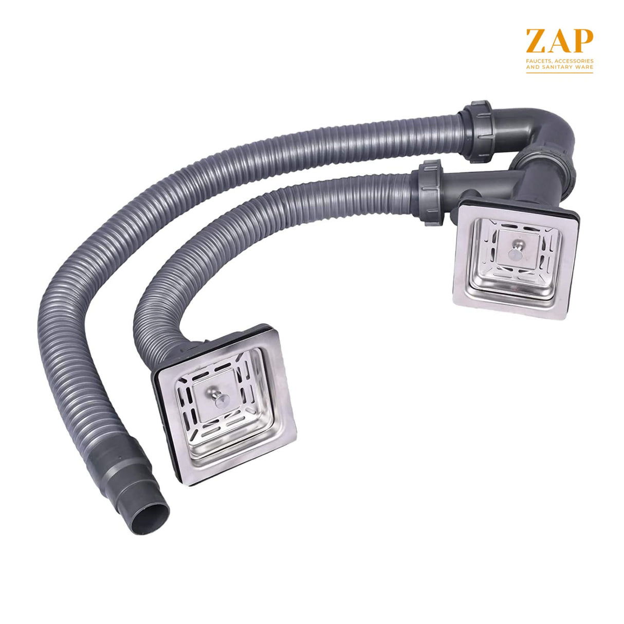 ZAP Millennium Series 36x36 Inch Kitchen Sink with Drain Board | 304 Grade Stainless Steel Single Bowl Sink | Includes Waste Kit, Pipe & Basket Drainer