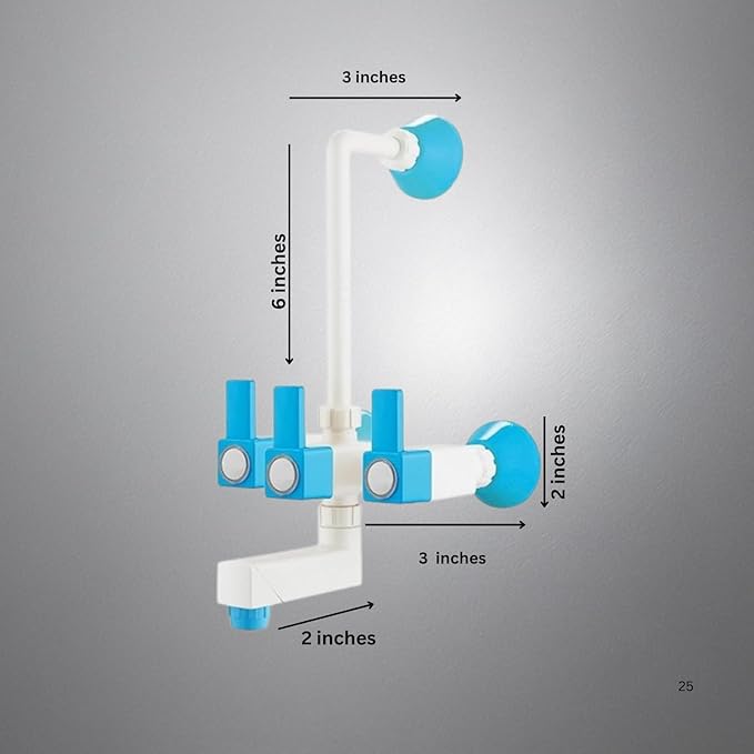 PVC Wall-Mounted Mixer with 3-in-1 Hot & Cold Control