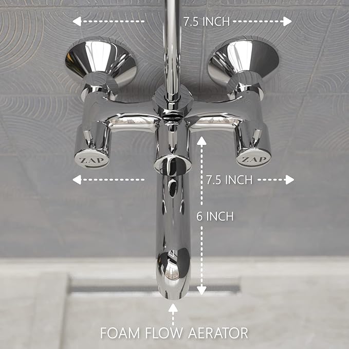 Elixir 2-in-1 Full Brass Wall Mixer Tap with Overhead Shower