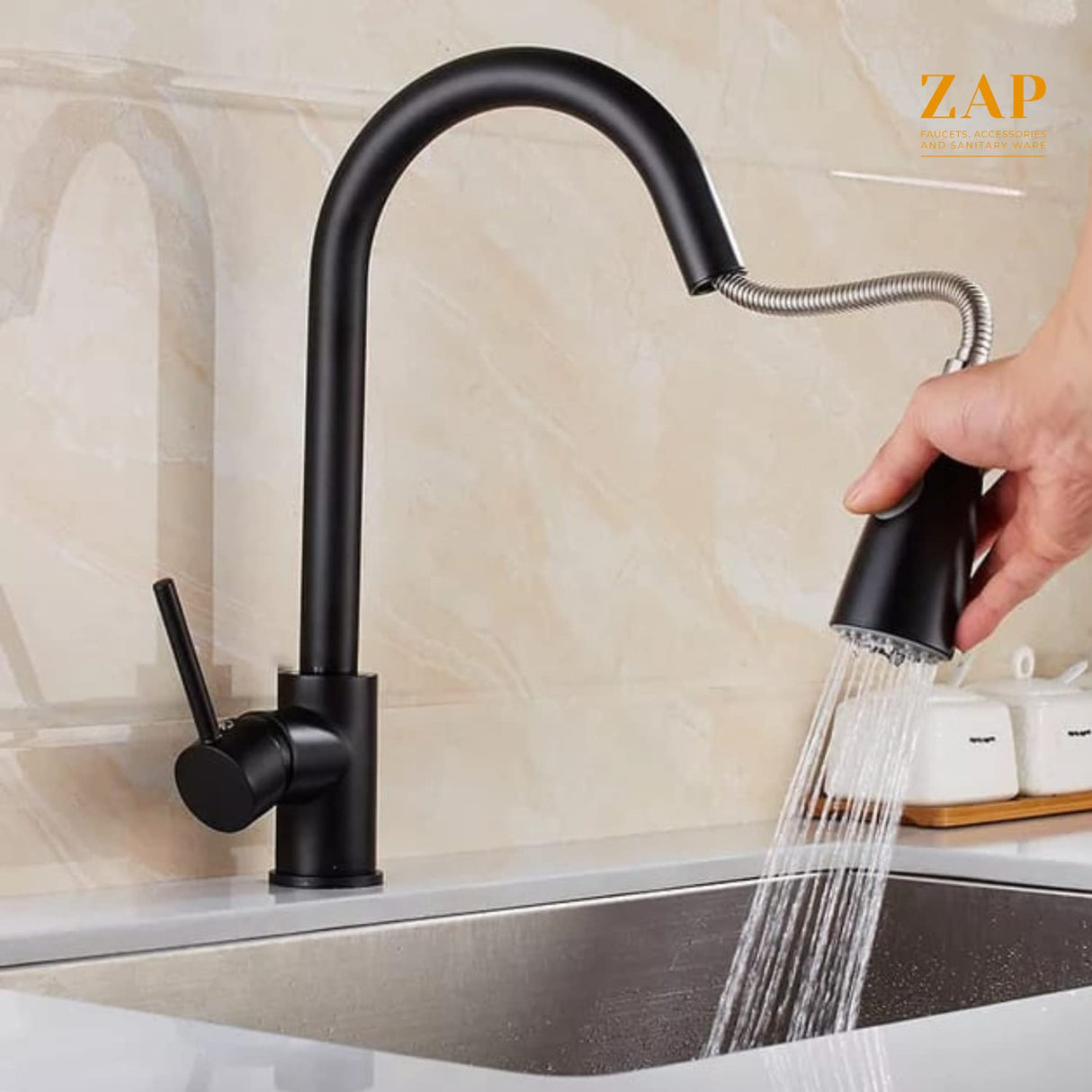 3355 Single Handle Pull-Down Solid Brass/Durable Sprayer Faucet