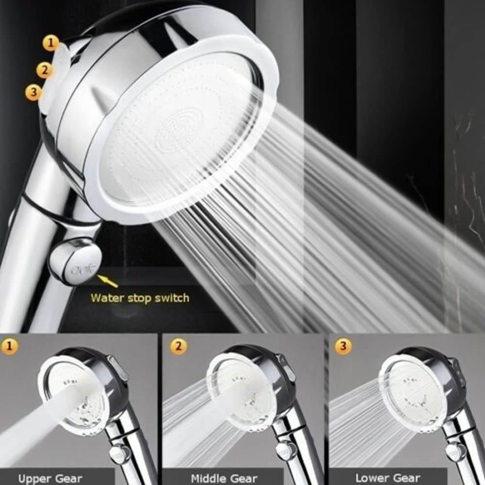 Exotic 3-Mode High-Pressure Hand Shower Set with Hose Pipe