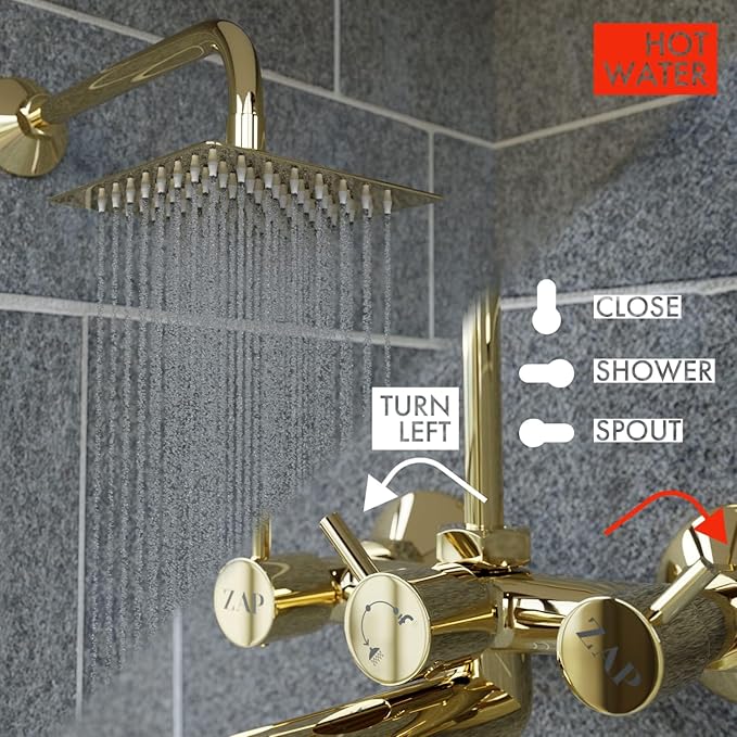 Elixir Gold Overhead Shower Faucet