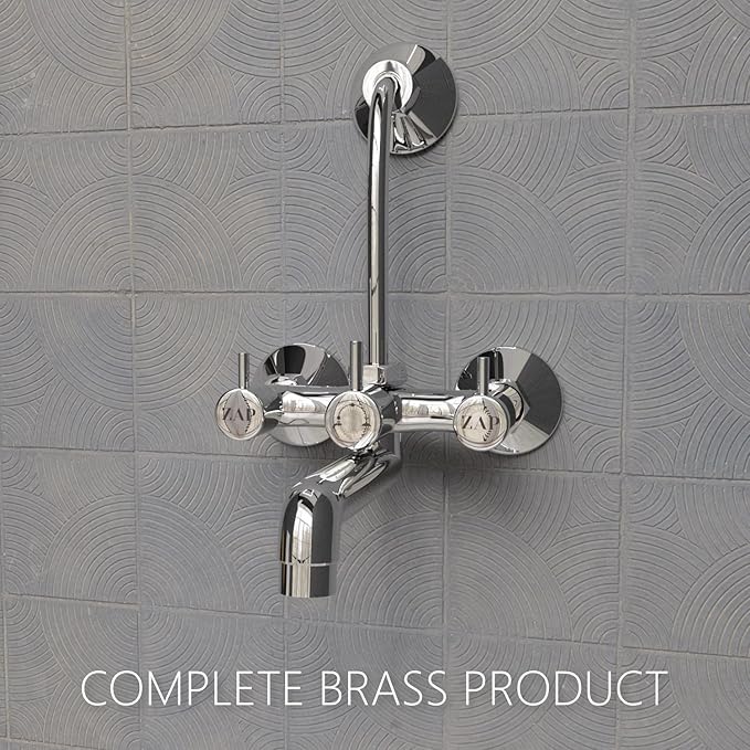 Elixir 2-in-1 Full Brass Wall Mixer Tap with Overhead Shower