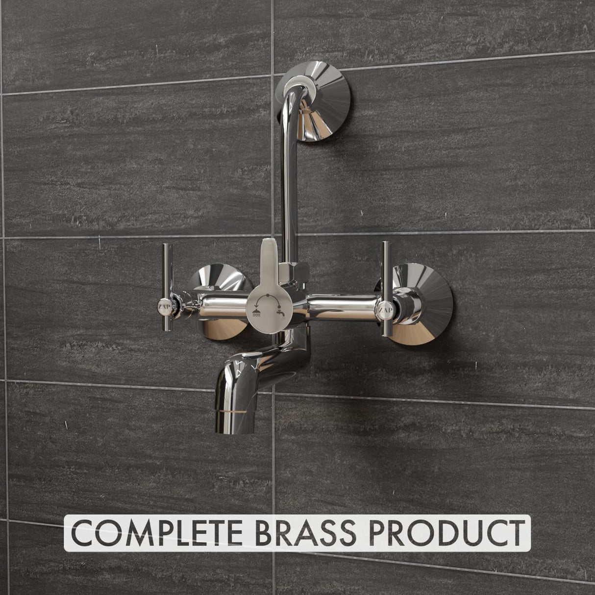 Terrim Brass 2-in-1 Wall Mixer with Multi-Flow Hand Shower