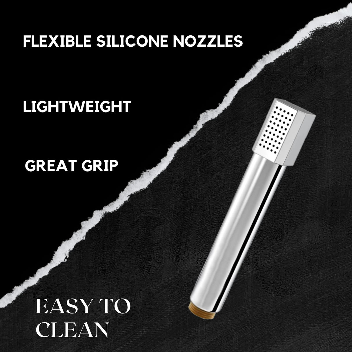 ZAP ZX5534 | HAND SHOWER | FLEXIBLE SILICONE NOZZLES | STAINLESS STEEL FINISH | LIGHTWEIGHT | GREAT GRIP | PRECISE WATER FLOW | ULTRA MODERN SLEEK DESIGN | SUPERIOR HAIR RINSE