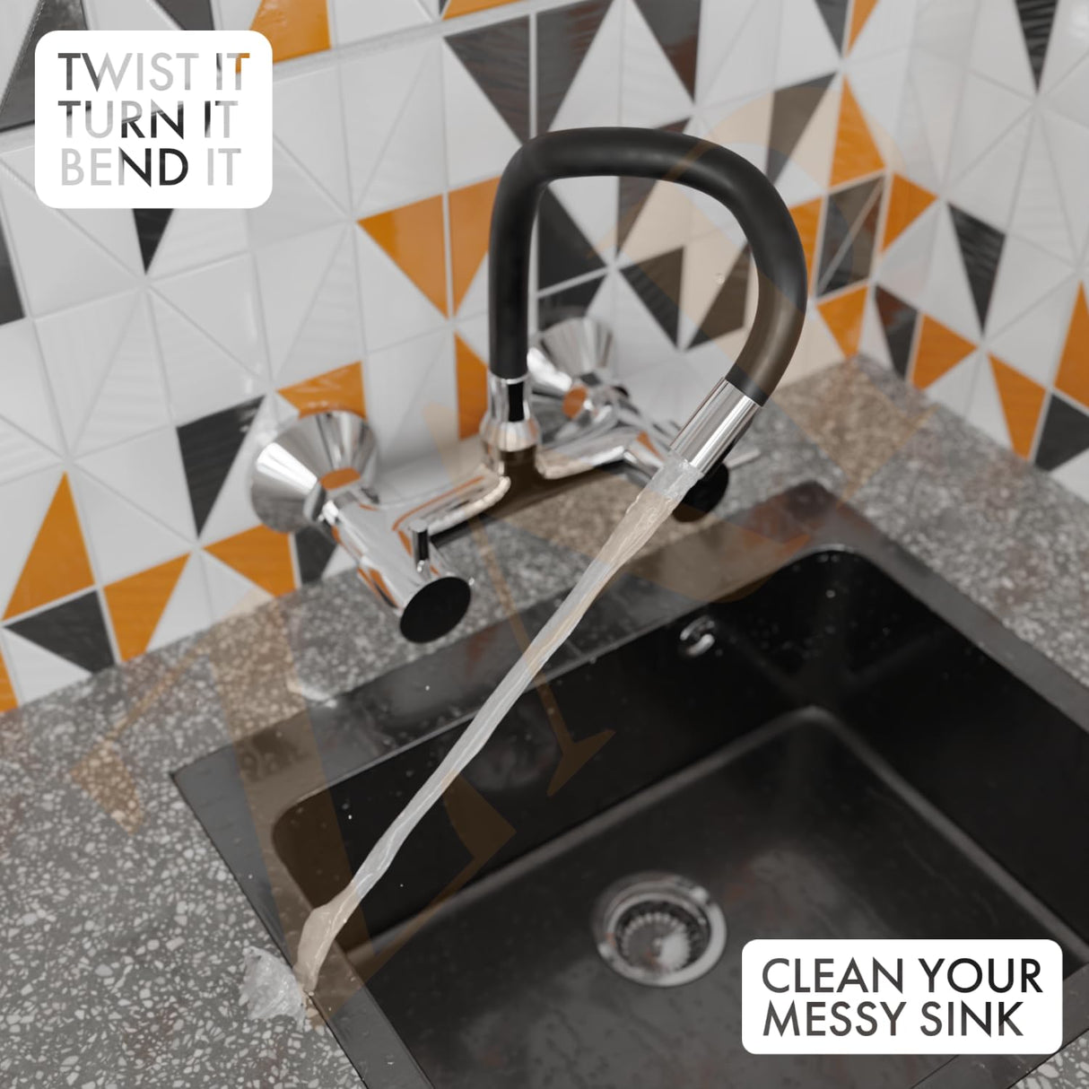 Elixir Single Flow Sink Mixer Flexible Silicone Spout Tap