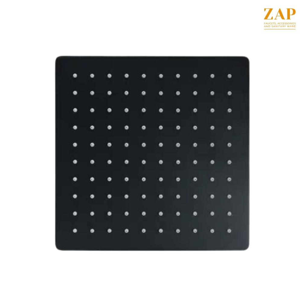 Zap Black Overhead Shower