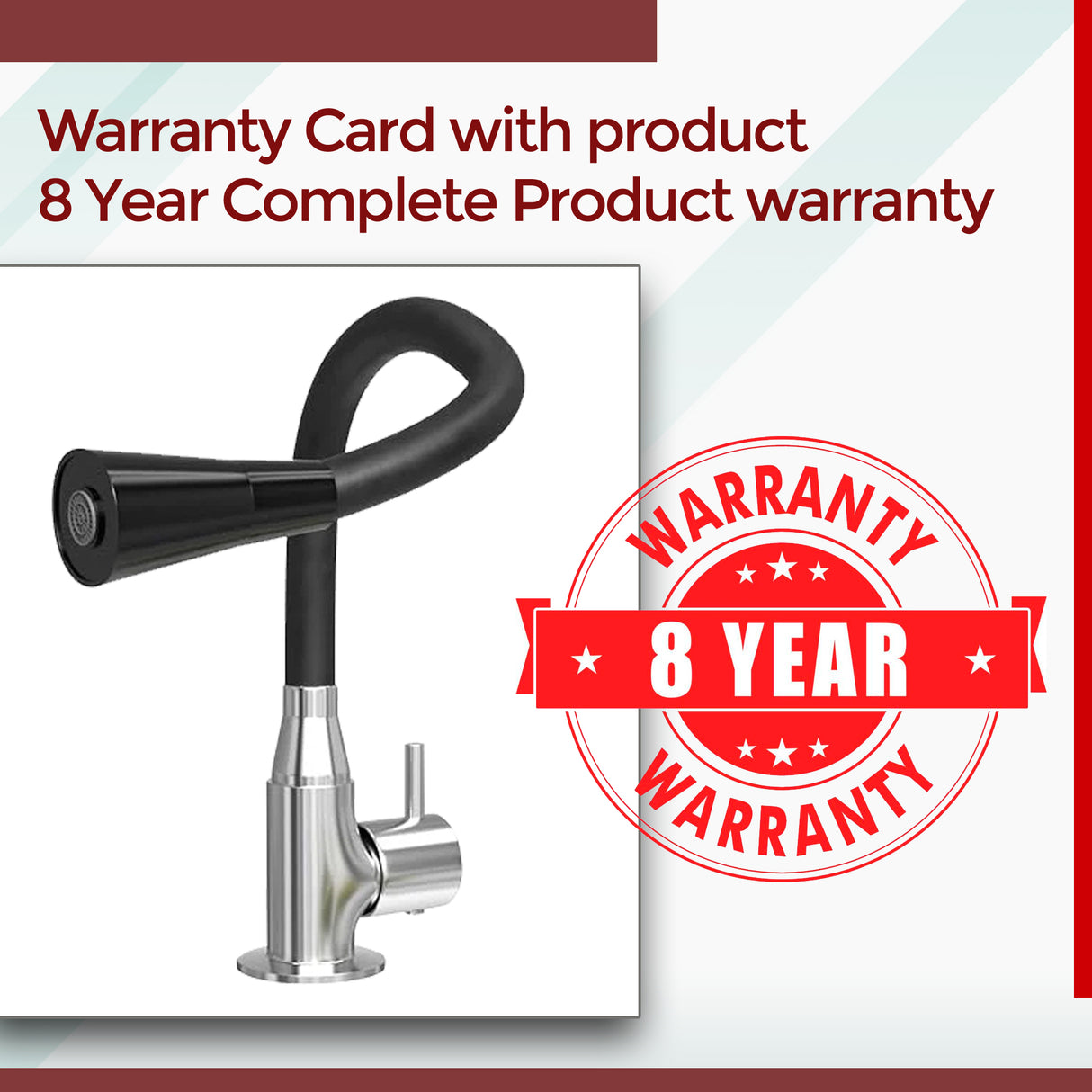 Black Silicone Dual Flow Swan Neck Tap