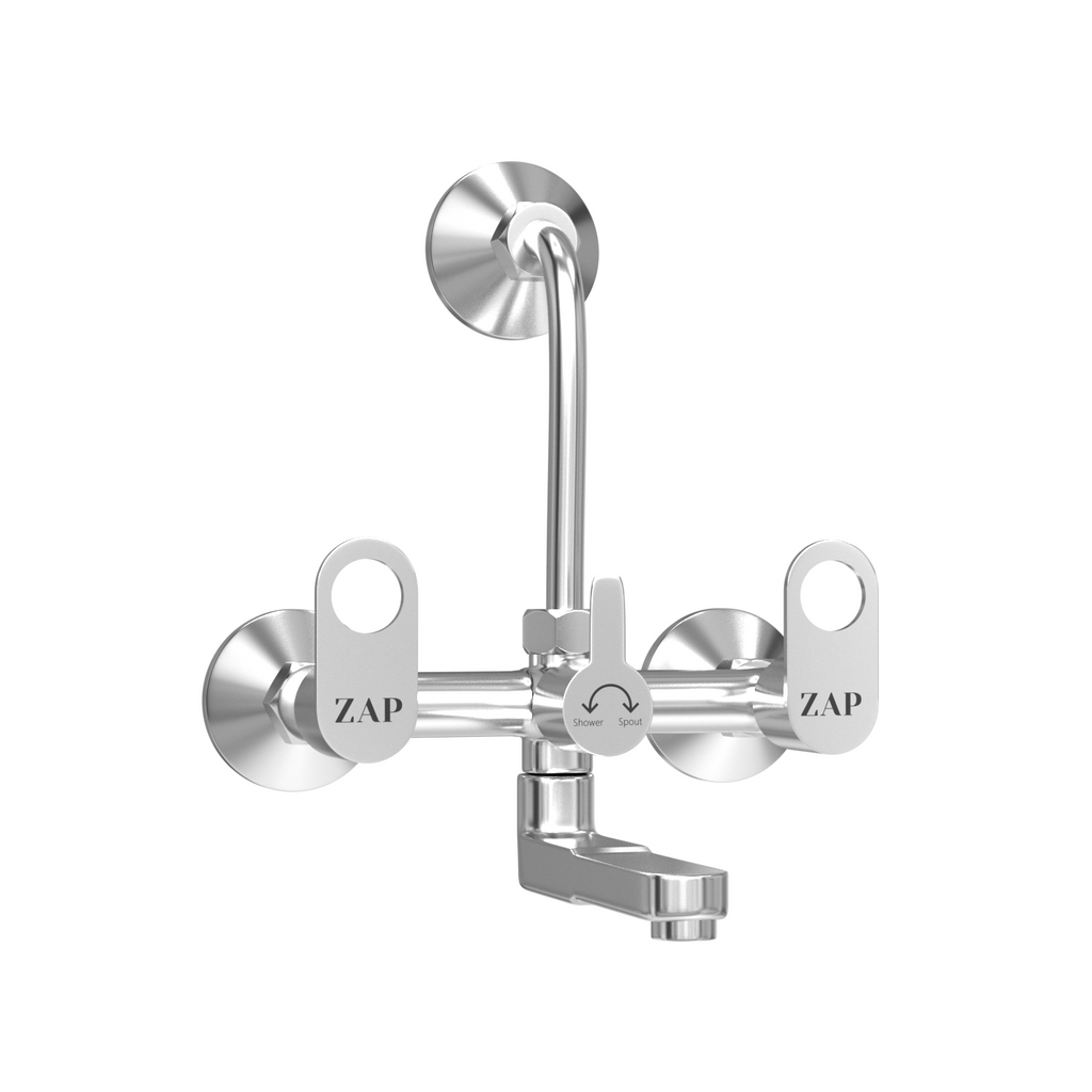 GEO WALL Mixer 2 in1 With provision of Overhead shower and 360" Swivel Bend, Hot and Cold water Knob