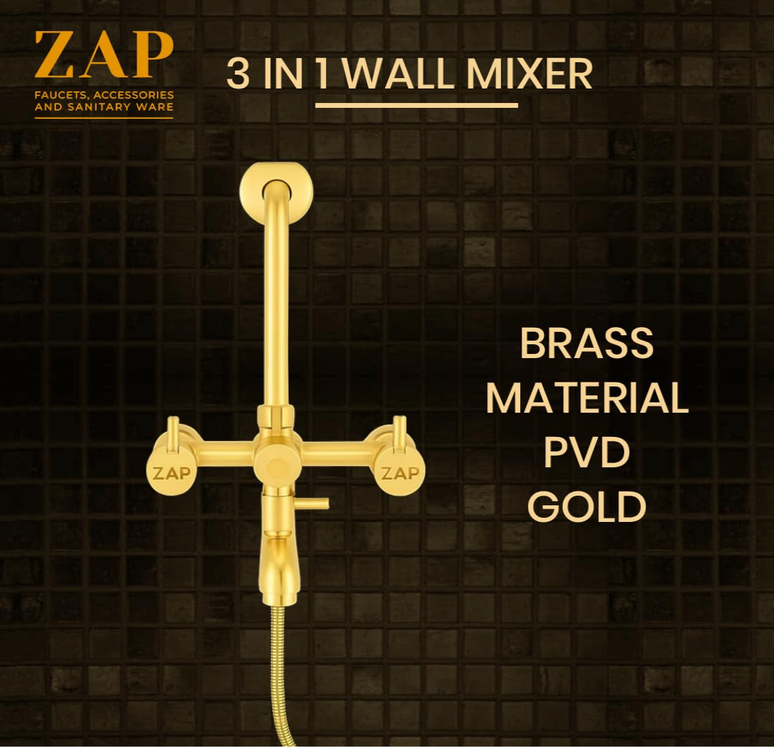 Elixir Gold 3-in-1 Mixer Tap with Shower Set