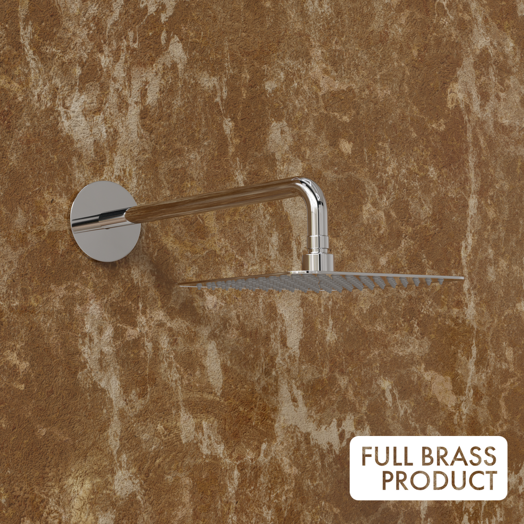 Geo Wall Mixer 2 in 1 With Provision of Overhead Shower & 15 Inch Shower Arm and 360' Swivel Bend(Chrome finish, Rust Free)