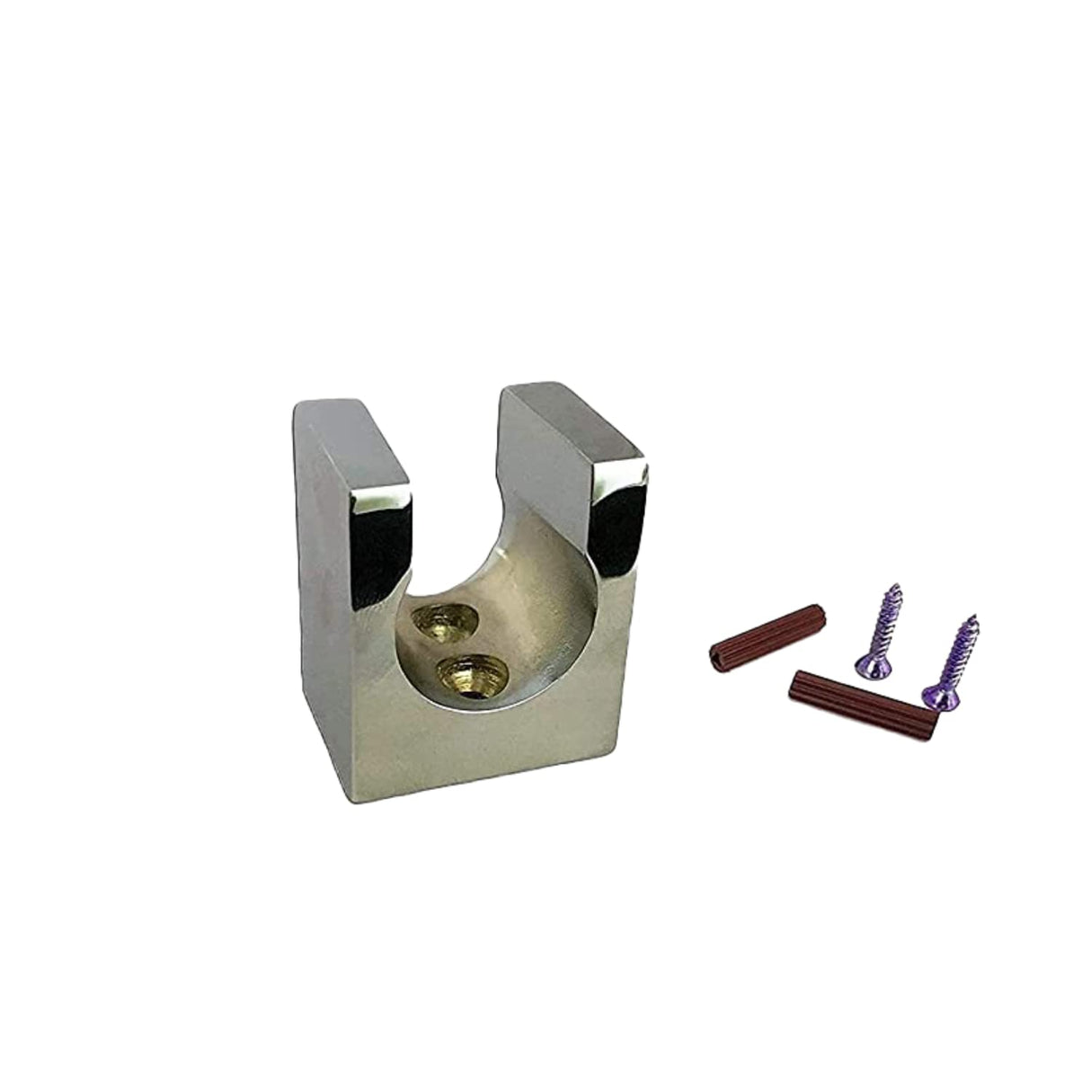 HIGH Grade Aluminium Chrome Plated Wall Hook Stand Holder with Screw and Wall Plug