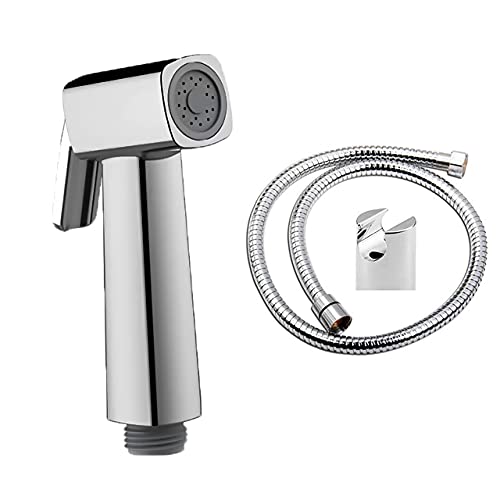 Handheld Bidet Toilet Sprayer with Hose Pipe and Wall Hook, Stainless Steel Bathroom Personal Hygiene Bidet Sprayer Set with Adjustable Pressure Control, Perfect for Family Use