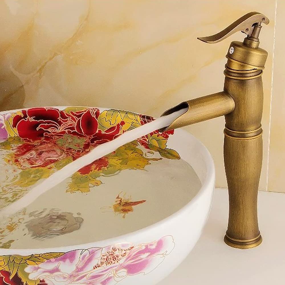 Lavish Series Antique Retro Brass Bamboo Designer Body Hot & Cold Sink Basin Mixer Basin Bathroom Faucet Water Tap