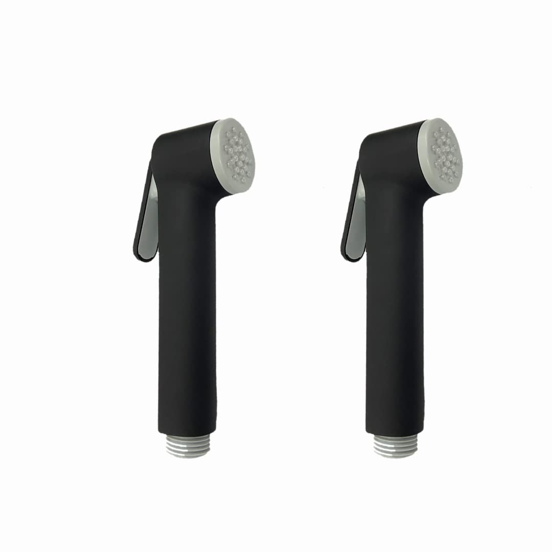 Black Matt Finish Brass Made Health Faucet Handheld Spray Hand Faucet Gun Shower Matt Finish Set of 2