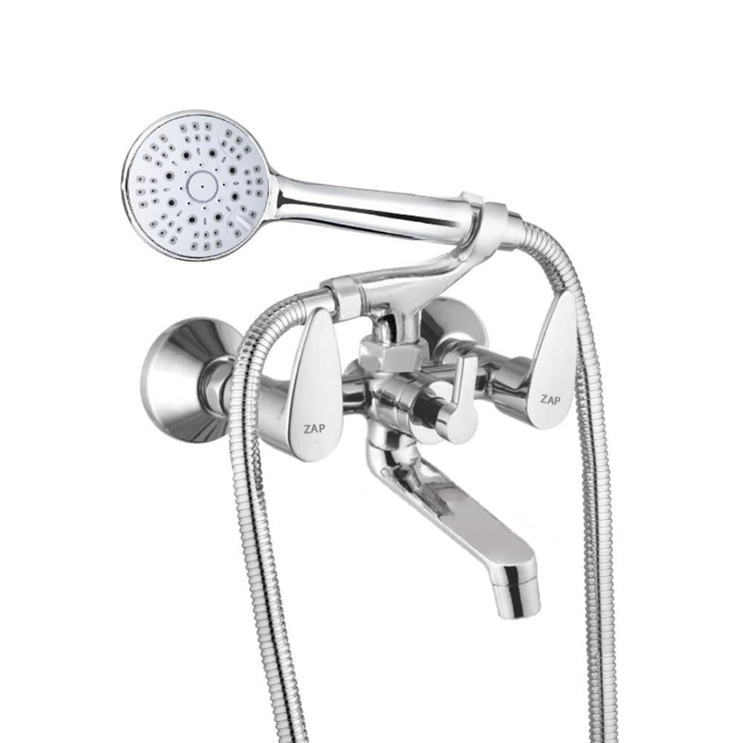 Brezza Brass 2-in-1 Wall Mixer with Multi-Flow Hand Shower