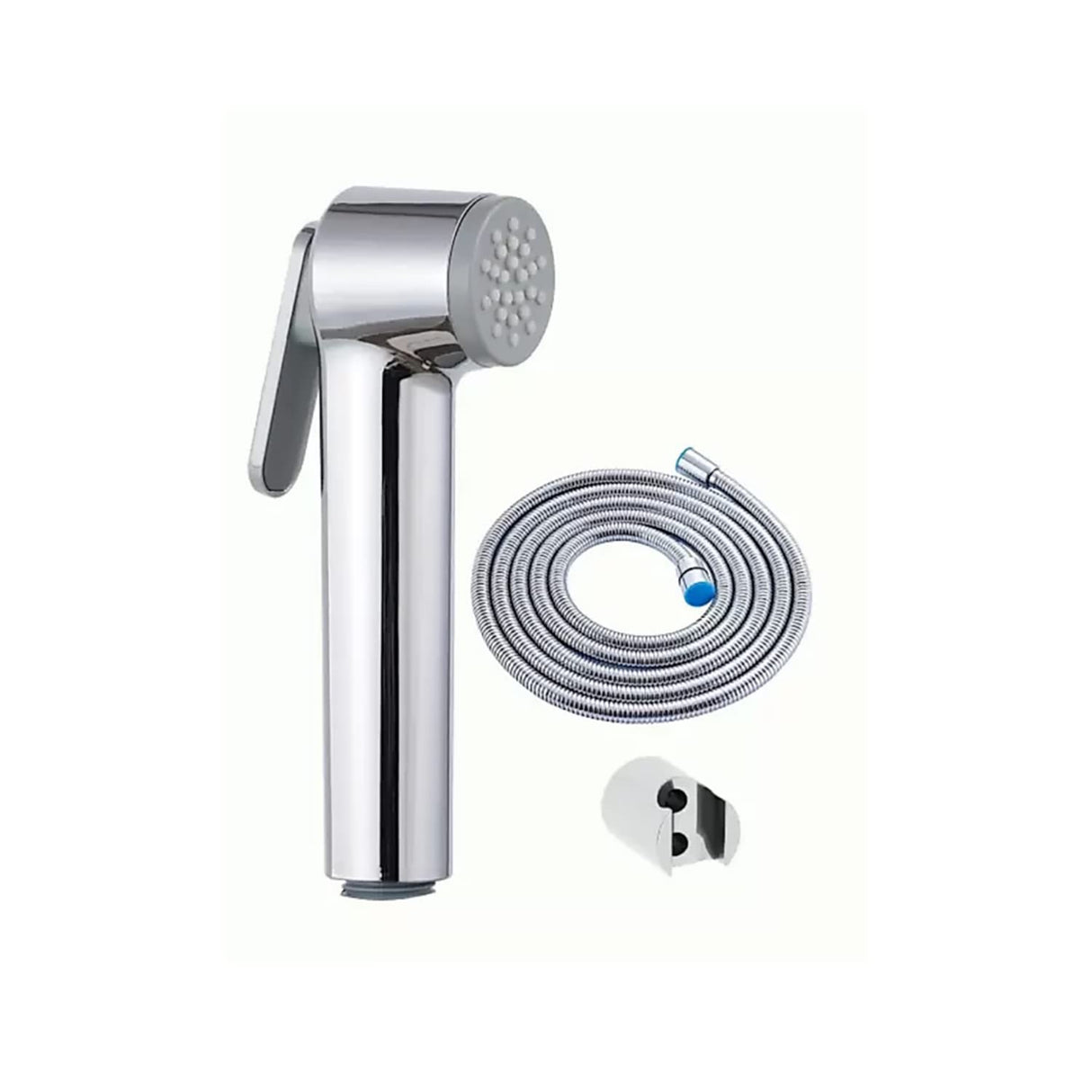 Bolt Series Hand Held Shower High Pressure Chrome Universal Wand Shower Heads ABS & Chrome Finish With Hose Pipe & Wall Bracket