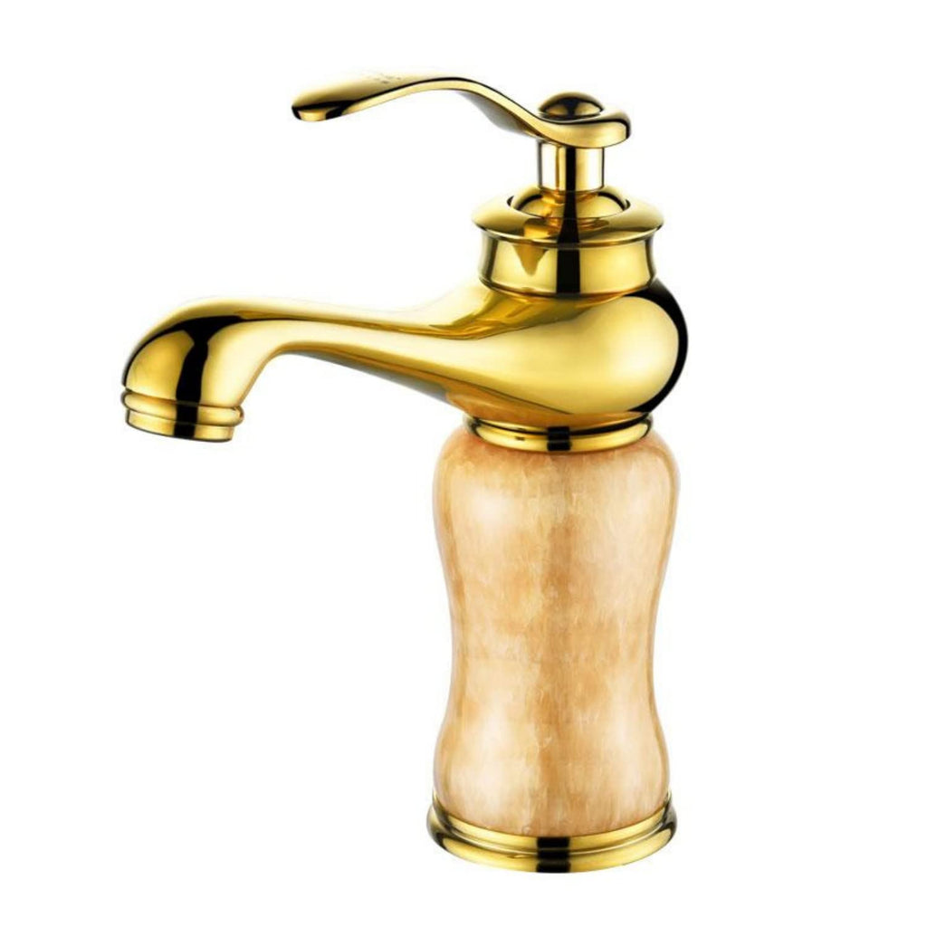 Lavish Series Antique Brass Basin Faucet Aladdin Mixer Cold and Hot Bathroom Faucet Water Tap (Gold)