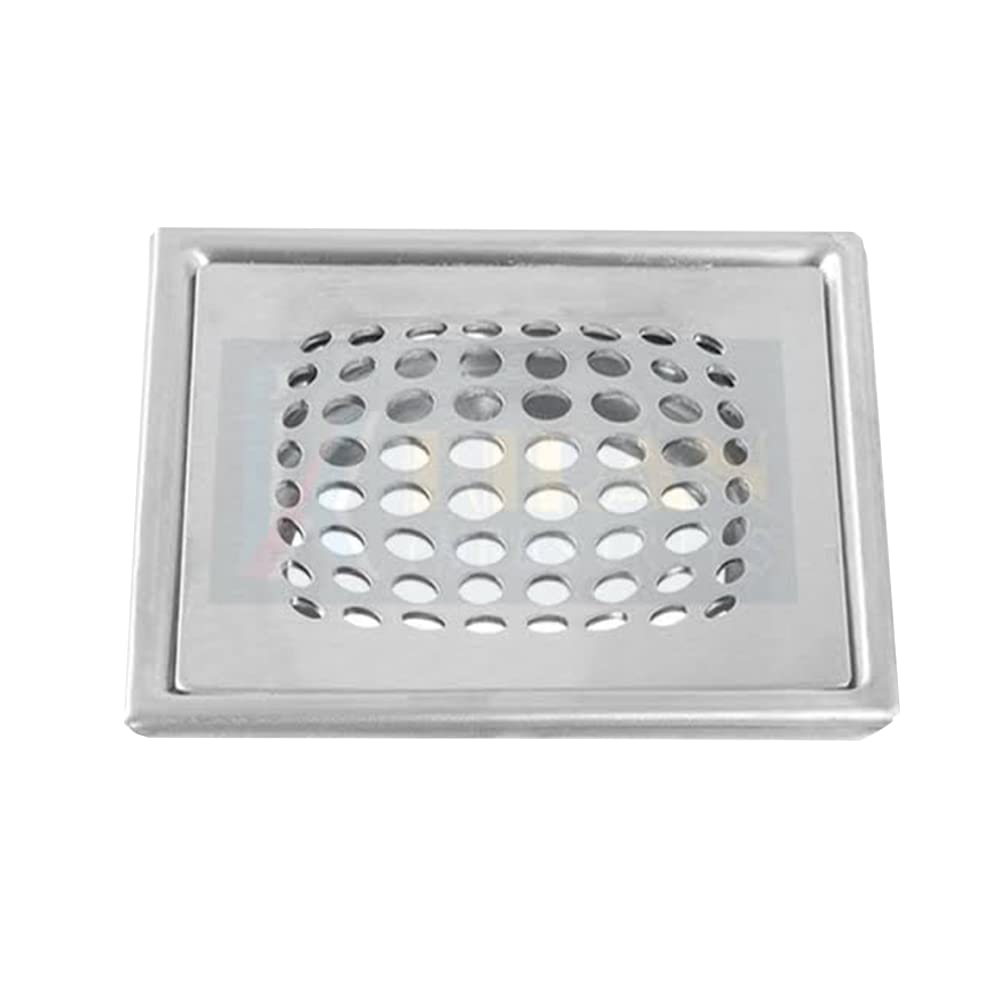 Stainless Steel Anti Foul Floor Water Drain Grating Bathroom Floor Drainer/ Jali (GT-208, 4X4 Inch)