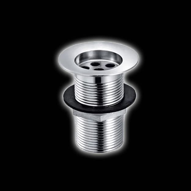 Silver Pop Up Waste Coupling with Full Thread Drain Stopper for Bathroom Vessel Vanity Sink with Overflow (3 Inch)