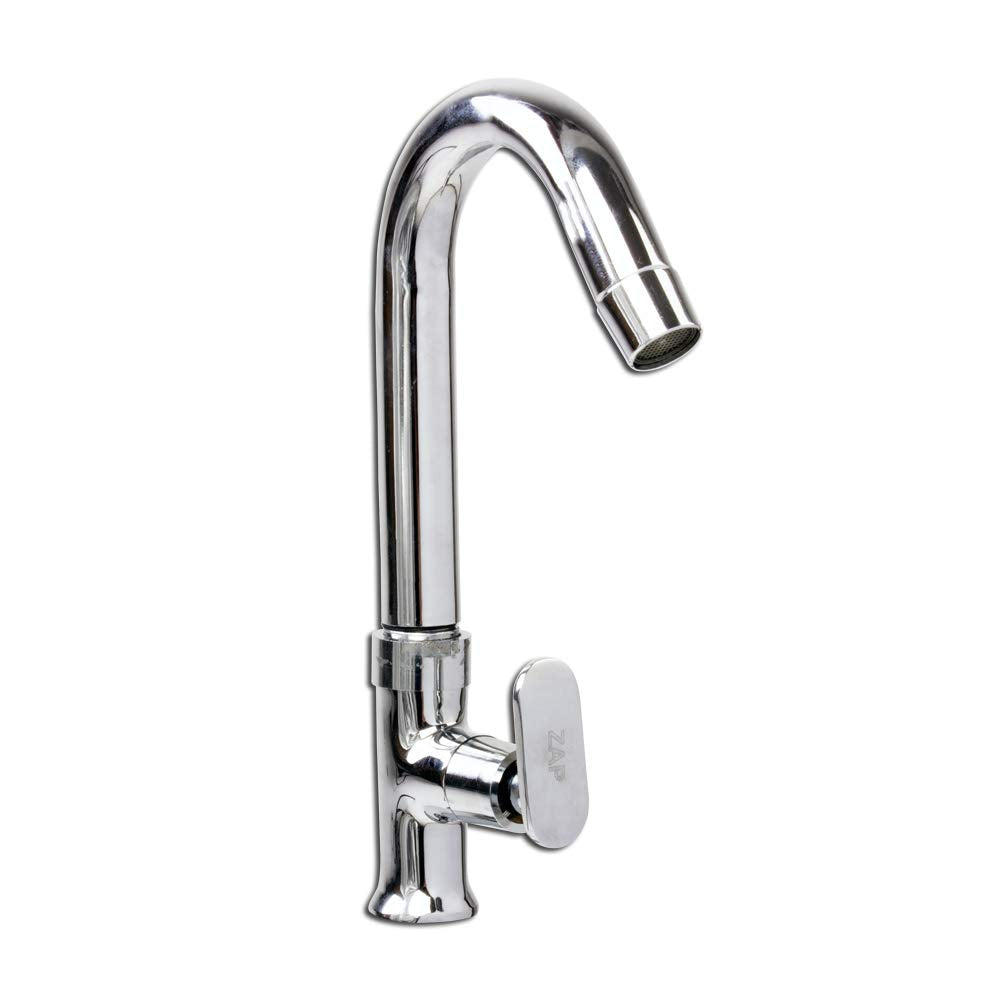 Mini Ovel Swan Neck Faucet • Chrome Brass • 22×3 Inch