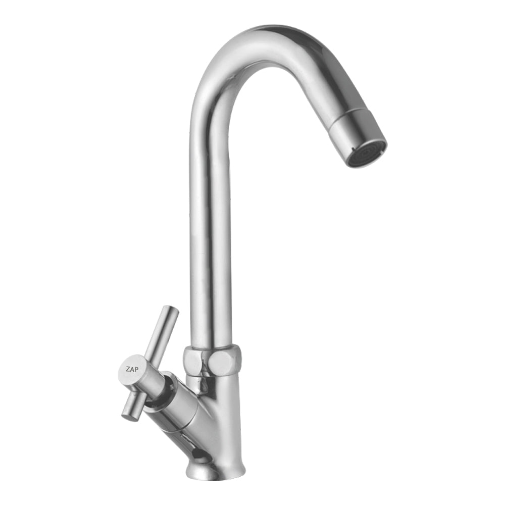 ZAP Mini Terrim Swan Neck with 360 Degree Spout/Chrome Finish/Brass (21x2 Inch)