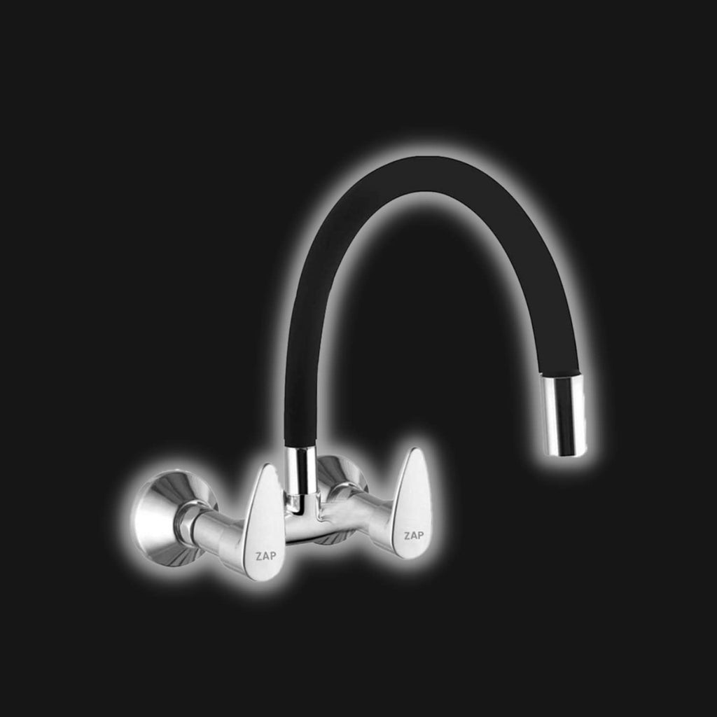 Brass Sink Mixer with Flexible Silicon Swivel Spout/Chrome Finish Kitchen Fitting