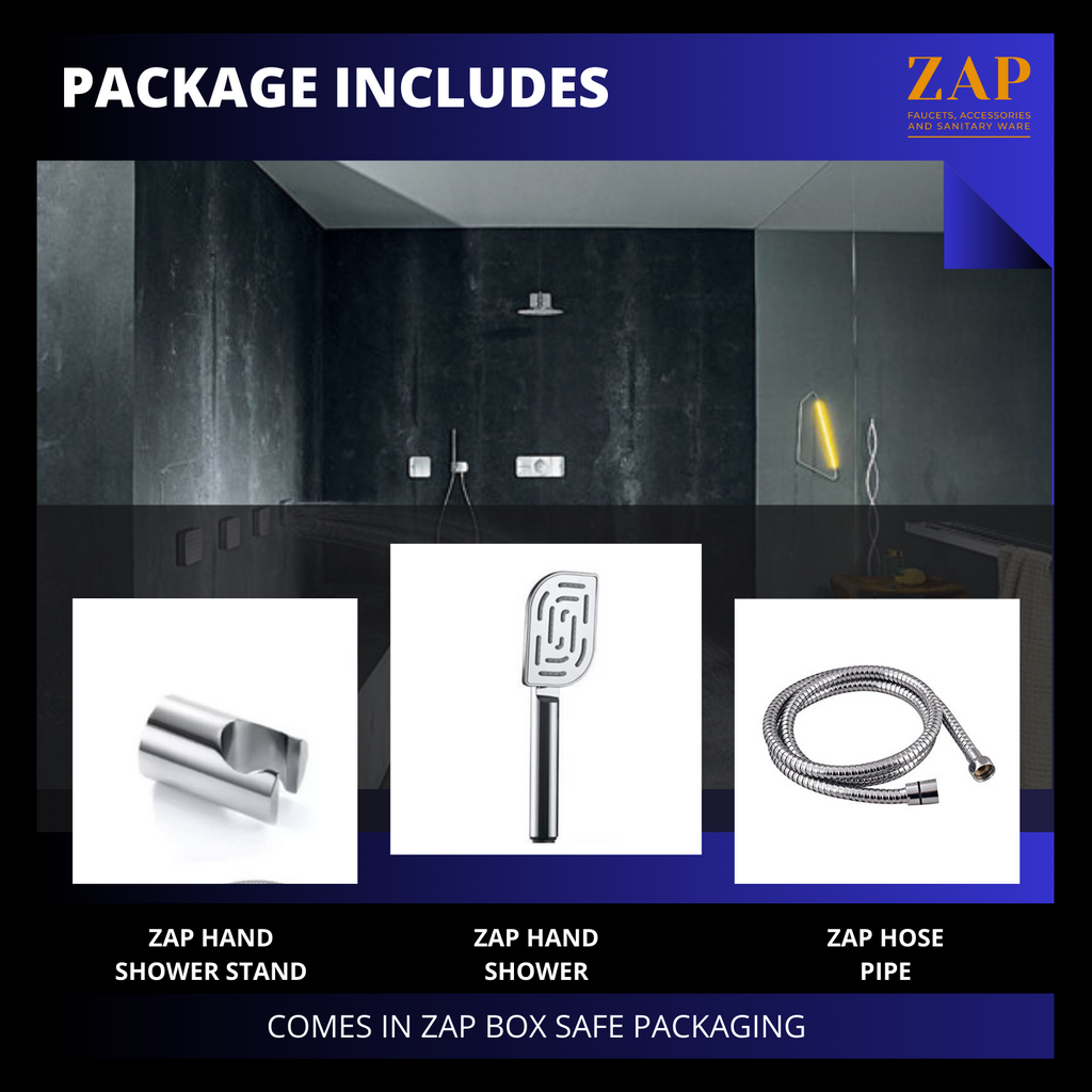 ZAP Pluto Series 1121 Maze Handshower/ABS with 1.5mtr hose pipe and wall hook