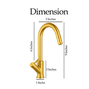 Elixir Swan Neck Tap • Gold  • Deck-Mounted Tap • Brass