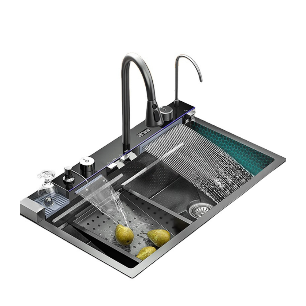 ZAP Millenium Series Piano sink with digital integrated multifunctIon Vessel Sink