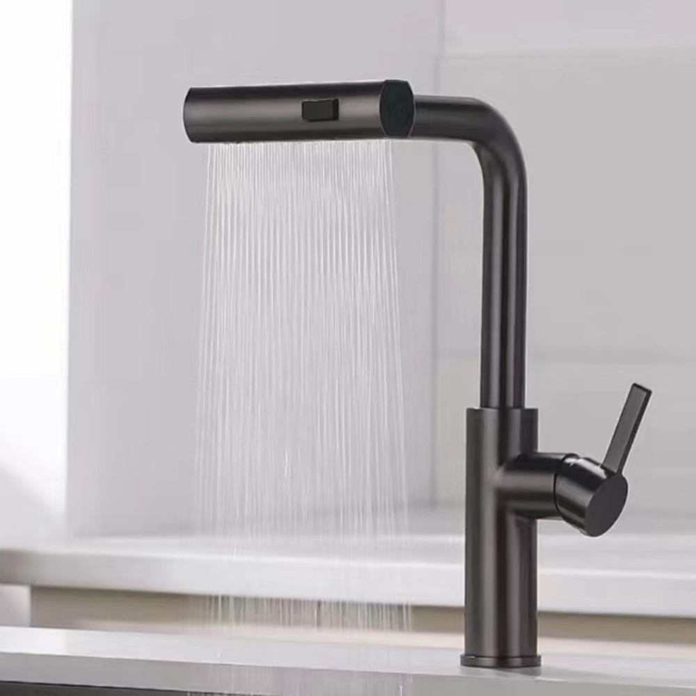 ZAP Eclipse Series Kitchen Sink Faucet/Stainless Steel high grade/High Quality BLACK Pillar Tap Faucet