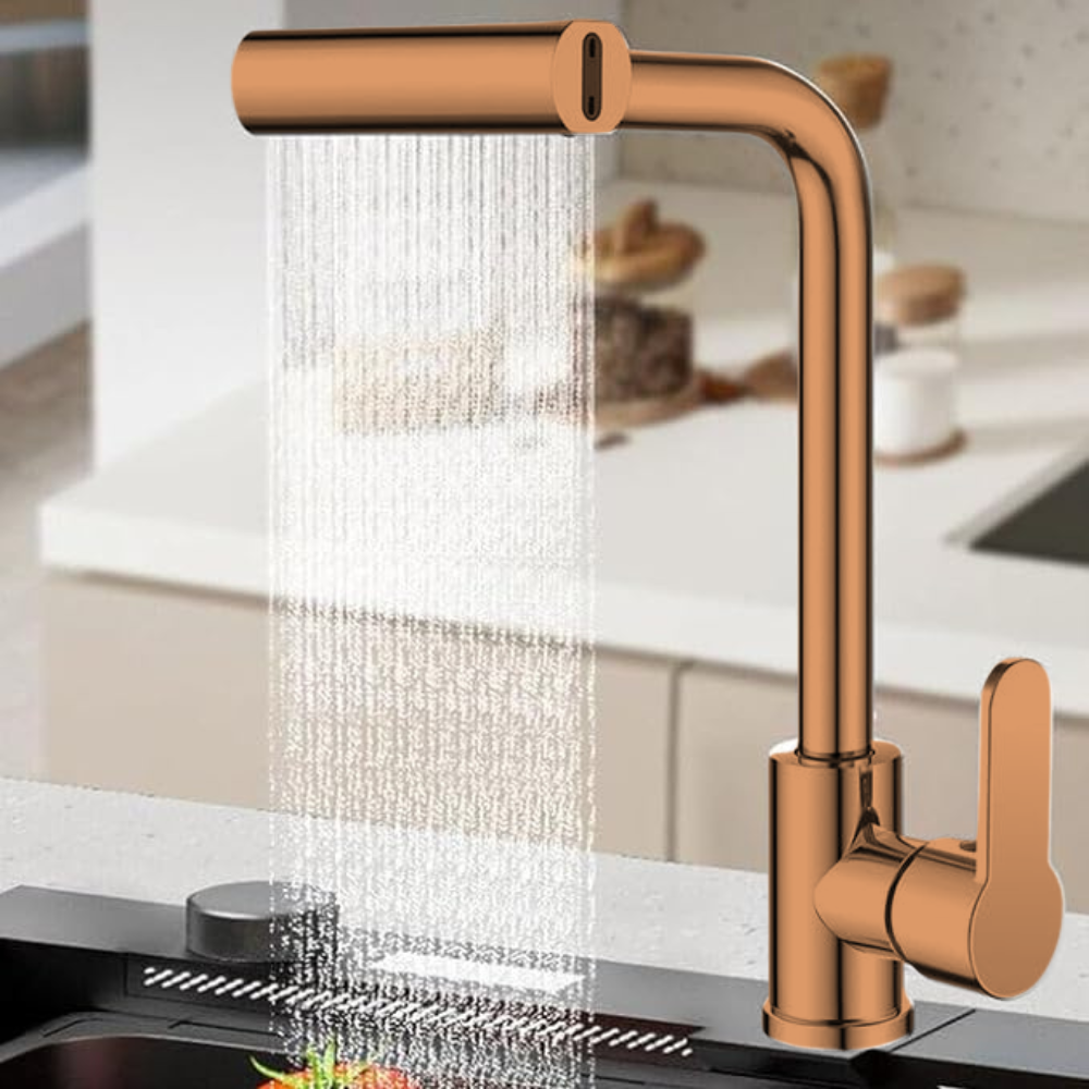 ZAP Delta 5732 Rose Gold SS Waterfall Faucet / Kitchen Basin Mixer/Kitchen Taps/Taps