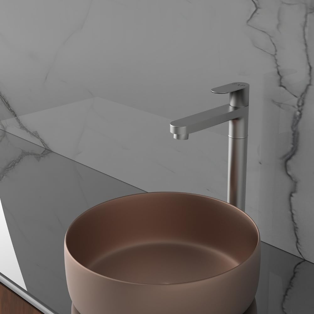 ZAP Ocean Series Brass Pillar Cock Tap 11-Inch Tall | Rose Gold Finish Bathroom Faucet | Hot and Cold Water Tap for Wash Basin, Sink, Vanity | Stylish & Durable Visit the ZAP Store