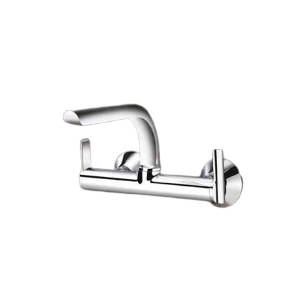 ZAP Ultra Cube Series Brass Sink Mixer – Wall Mounted Kitchen Tap with Swinging Spout | Hot & Cold Water Mixer for Home, Kitchen, and Bar Sinks | Chrome Finish Faucet